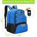 Youth Soccer Bag-Soccer Backpack&Backpack for Football Basketball,with Ball Compartment Separate Cleat Package (DeepBlue)
