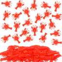20 Pcs Mini Lobster Claw Crawfish Boil Party Supplies Soft TPR Lobster Food Models Fake Crawfish Party Decorations for Early Education Teaching Aids, Pendants, Party Shooting Props,Sea Creature Models