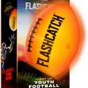 Light Up Football - Glow in the Dark Ball - NO 6 - Boys Gifts - Outdoor Sports, Birthday Gifts for Boys 8-15+ Year Old - Kids Teenage Youth Gift Ideas - Boy Toys Stuff Ages 8-15