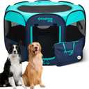 KingCamp Dog Playpen, Portable Foldable Cat Kitten Puppy Tent Crates 29"/36"/50" Pop Up Pet Playpen with Zippered Bottom & Cover for Indoor Outdoor Use (X-Large, Green)