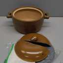 Handmade 4-Quart Natural Terracotta Clay Pot for Cooking,Internally Unglazed Cookware for Stews, Casseroles, Rice and Soups (Brown)