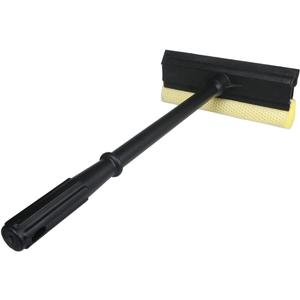 Window Squeegee Cleaning Tool 2 in 1 Window Cleaning Car Squeegee Windshield Cleaning Sponge and Rubber Squeegee,Yellow