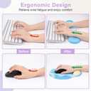 2 x Keyboard Wrist Rest and Mouse Pad with Wrist Support, Memory Foam Wrist Rests for Keyboard and Mouse Set, Ergonomic Wrist Pad with Non-Slip Base for Gaming, Office, Laptop(Blue Gradient)