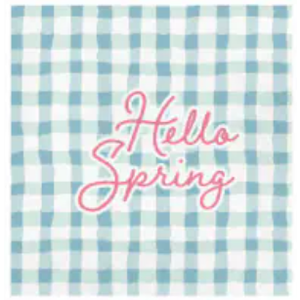 8 x Hello spring dinner napkins 16-pack