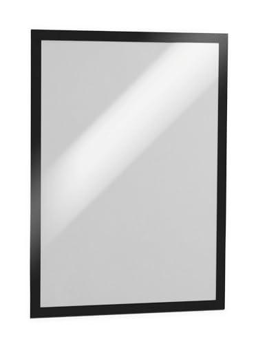Durable Duraframe Sign Holder - Tabloid - Size 11" x 17" Inch - Black Magnetic Frame - Pack of 2