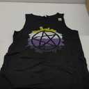 Pentagram Satanic Goth LGBTQ Non-Binary Flag Genderqueer Tank Top, M, Black