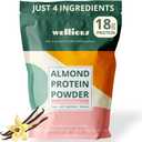 Wellious Almond Vegan Protein Powder, Vanilla, 18g Protein, Soy-Free (EXP 08/14/28)