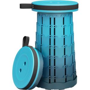 Ultra-Lightweight Collapsible Stool - Portable Folding Seat for Camping, Hiking, Travel & Outdoor Activities (Gradient Blue)