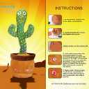 Emoin Talking Cactus Toy, Interactive Toys Dancing Cactus Toy Mimicking Repeating What You Say, Toddler Infant Baby Toys Gifts for 6 7 8 9 10 Month Old Baby Toys for 1 2 3 Year Old Boy Girl
