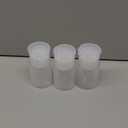 3 Pack Push Down Pump Dispenser with 6 Labels, Empty Push Top Bottles for Nail Polish, Makeup Remover, Micellar Water, Essence, Dish & Facial Toner, 2oz/60ml