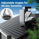 Hon&Guan Solar Attic Fan with Thermostat, 40 Watt Solar Roof Vent Fan, 12", 2000 CFM, Cools up to 2500 Sq.Ft, 2 Modes