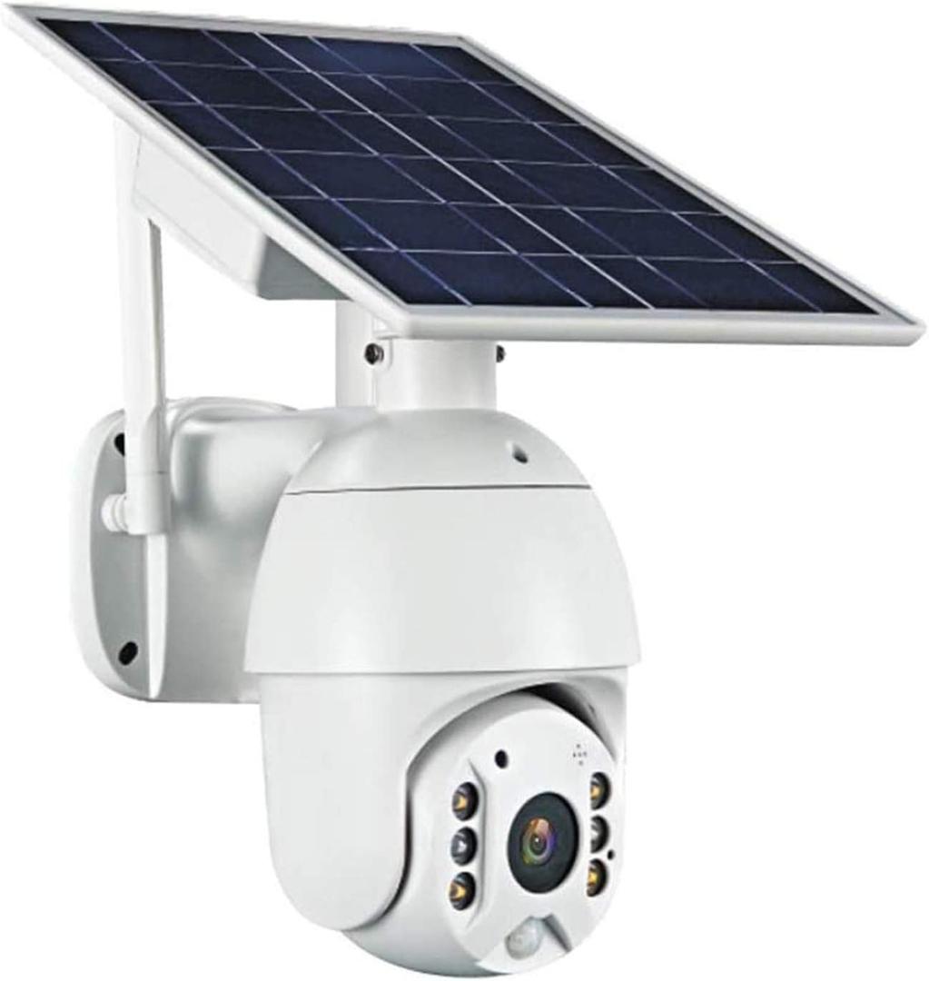 Solar Powered Wireless 4G/WIFI Security PTZ Camera 1080P Outdoor IP Camera CCTV Camera with PIR Motion Sensor Alarm,2-Way Audio, IP66 Waterproof (4G)