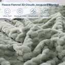 Monbix Light Sage Green Fleece Throw Blanket for Couch- Room Decor Soft Cozy Blankets for Women, Lightweight Fleece Flannel Bed Blanket Suitable for All Seasons(50"60",Light Sage Green)