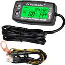 Runleader Digital Tach Hour Meter,Engine Temperature Gauge,Alert RPM & Temp,Backlights Display for Lawn Tractor Compressor Generator Snowmobile Marine Jet Ski Pit Bike (RL-HM035A-TS002)