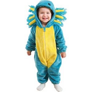 CuteOn Axolotl Toddler Halloween Costume Onesie Cosplay Romper Christmas Infants Baby Costume 3Months-4Years (18-24Months/Height:31.9-35.4in, Blue)