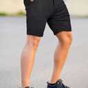 GINGTTO Mens Shorts 9" Inseam Slim Fit Stretch Casual Chino Short Pants (Green)