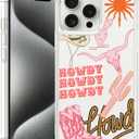 West Cowboy for iPhone 16 Pro Max Case,Western Country Pattern Clear Case for Girls Boys,Trendy Soft TPU Protective Case Compatible for iPhone 16 Pro Max