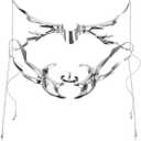 CALLARON Metal Mask for Women Adjustable Alloy Punk Masquerade Face Covering Lightweight Costume Accessory for Night Club Festival and Party