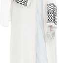 Women Ramadan Muslim Abaya Long Sleeve Embroidered Open Front Cardigan Kimono Turkey Dubai Kaftan (Medium, White)