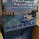 Motorized Pool Float with Canopy, Rechargeable Dual Motor Electric Lounge Raft for Pool & Lake, PRO Motorized Pool Float with Canopy , Set Of Two