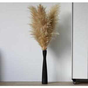 AETVRNI 16" Tall Black Ceramic Vase,Floor Vases for Pampas Grass,Minimalist Style Flower Vases for Modern Decor,Tall Skinny Vase for Entryway,Bookshelf,Fireplace,Shelf Decorative,Black 40cm