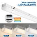 DAKASON 4FT LED Linear Ceiling Light Fixture 8 Pack, 40W/32W/24W, 3CCT