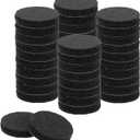 uxcell Round Felt Furniture Pads, 40Pcs 1" Dia x 0.2" Thick Adhesive Backed Felt Non-Slip Anti-Scratch Felt Pads Chair Leg Protectors for Protecting Hardwood Floor, Black
