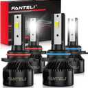 Bulbs Combo 6500K Cool White 40000LM 900% Brightness, 1:1 Size Plug and Play IP68 Waterproof Off-Road Lights, Pack of 4