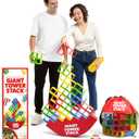 Giant Tower Stack - The Jumbo Block Balancing Game by Relatable, 9 inches x 12 inches x 0.1 inches
