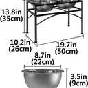 Elevated Dog Bowls for Large Dogs, 14" Raised Dog Bowl Stand for Large Sized Dog, Large Dog Feeder with Food and Water Bowls