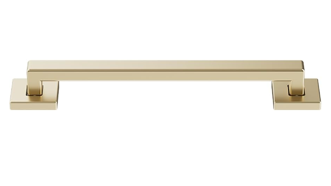 Joyrain ADA Square Grab Bar 16/24/32 Inch - 500lb Capacity Safety Rail for Elderly, Non-Slip Bathroom Handle (Matte Gold, 12 inch)