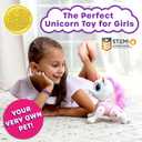 Power Your Fun Robo Pets Unicorn Toy for Girls and Boys - Remote Control Robot Toys with Interactive Hand Motion Gestures, STEM Programmable Treats, Walking, Dancing Robot Unicorn Kids Toy (Pink)