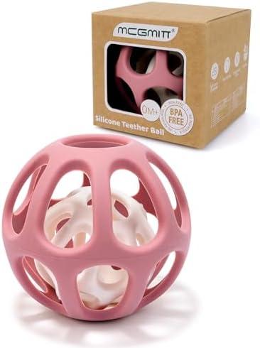 MCGMITT Sensory Balls for Baby, Food Grade Stretchy Silicone Infant Ball, Easy Grasp Ball for Babies 0-12 Months BPA-Free Montessori Learning Toy, Developmental Teething Toys Baby Shower Gifts