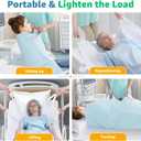 Incontinence Bed Pads Washable for Adults: Positioning Transfer Bed Pads Waterproof for Elderly with 8 Handles, Reusable Bed Underpads for Seniors & Bedridden Patients, Bedwet Kids, 34x52 Inch