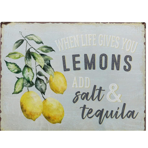Funny Retro Vintage Tin Bar Sign Country Home Décor (Lemons) 10"x13" Funny Retro Vintage Tin Bar Sign Country Home Décor (Lemons) 10"x13"