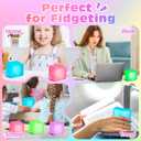 4 Pack Stress Cube, Slow Rising Ice Cube Stress Balls for Adults Kids, Sensory Fidget Toy for Anxiety Relief, Square Shape Squishy Balls for Classroom Prizes, Cube Squishy for Party Favors