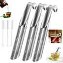Tea Infusers For Loose Leaf Tea - Stainless Steel Office, Home & Travel - Set of 3 - Includes Strainers, Cleaning Brush
