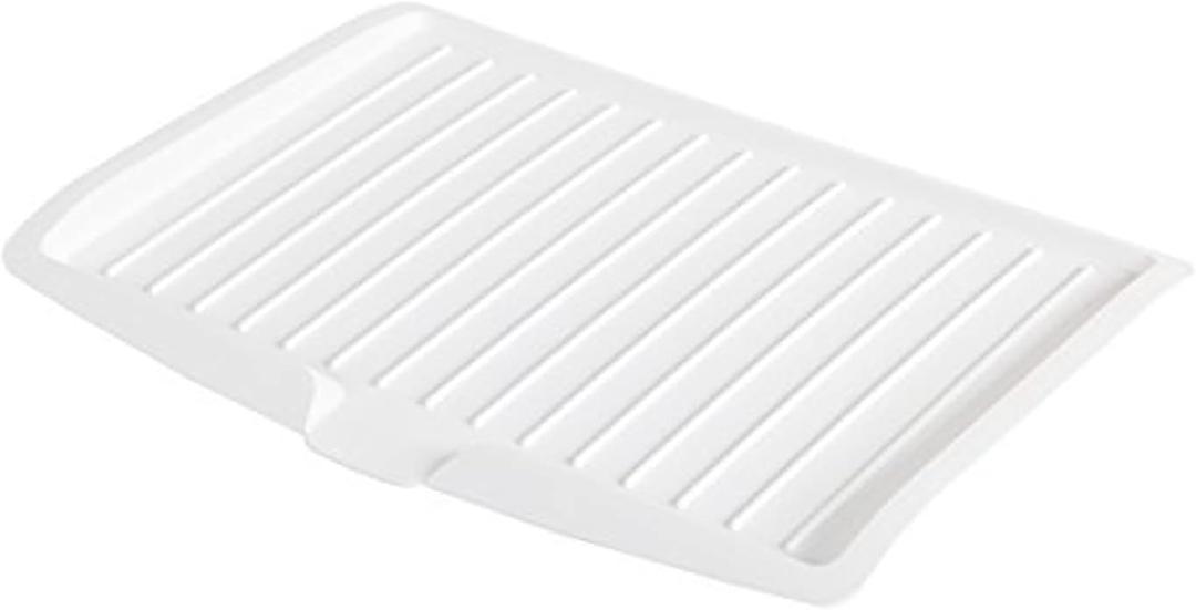 Kitchen Utility Draining Board, Light Weight, Space Efficient, Water Drain (White)