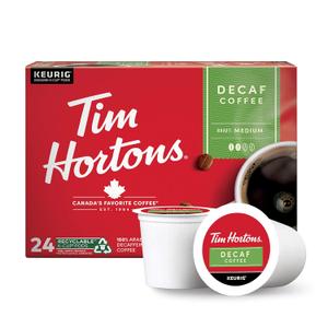 Tim Hortons Decaf K-Cup® Pods 24 Pack 24 Count Box, BB Date: 10/27/2026