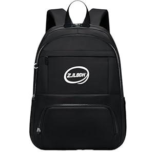 ZJLBDH 25L Classic Backpack, Polyester, Water Resistant, Multiple Front Zippered Pockets, Padded Back, Adjustable Straps (Black) Pack Of 5