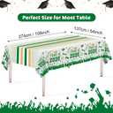 10 x Graduation Decorations Class of 2026 Tablecloth - 3 Pcs Plastic Congrats Grad Table Cloth, Graduation Table Cover for Graduations Party Decorations 2026 and Party Supplies, 54"x108" (Green and Gold)