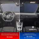 EzyShade Windshield Sun Shade with Shield-X Reflective Technology. See Size-Chart with Your Vehicle. Foldable 2-Piece Car Sunshades Reflect UV Sun and Heat and Protect Your Car (Medium)