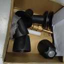 39619 Bathtub Shower Handle Remodel/Rebuild Trim Kit, Shower Knob 3 Piece for Price Pfister Verve Faucets, Includes 12H-2H, 12H-2C, 12H-18D Stems and Tubs knob Handle and Flange Base (Matte Black)