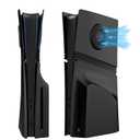 DOBEWINGDELOU Faceplate for PS5 Pro Disc Edition with Cooling Vent and Dust Filter, Face Plate Console Accessories Cover ABS Dustproof Replacement Side Shell Case Black