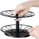 FlagShip K cup Holder Carousel 3 Tier for Keurig Pod Holder Metal DIY Install Small for K-cup Storage Stand 21 K Pod Storage