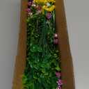Hananona 12 Pcs Artificial Flowers Outdoor, Faux Artificial Plants UV Resistant Plastic Flower Bulk for Hanging Planter Porch Window Home Wedding Fall Summer Decor (12, Fuchsia, Purple, Yellow, Green)