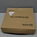 BOHDK Wall File Organizer, 3 Tire Hanging File Folder Mail Organizer, Vertical Mesh Metal Door/Wall Mount Hanging File Holder, Paper Document Magazine Rack with Hooks for Home Office Black