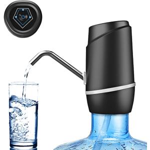 5 Gallon Electric Drinking Portable Water Dispenser, Universal USB Charging Water Bottle Pump For 2-5 Gallon With 2 Silicone (Black)