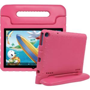 Bolete Kids Case for Onn 10.1 Tablet Gen 3 (2022 Model:100071485), with Handle EVA Foam Shockproof Washable Cover for Onn 10.1 Inch Android Tablet Gen 3 Case, for Adults, Children (Hot Pink)