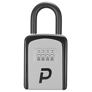 Puroma Key Lock Box, Lockbox for Keys Outdoor Combination Security Lockbox Outside Portable Storage Safe Box for Realtor and Rental, Home Office Apartment Door Handle House Key